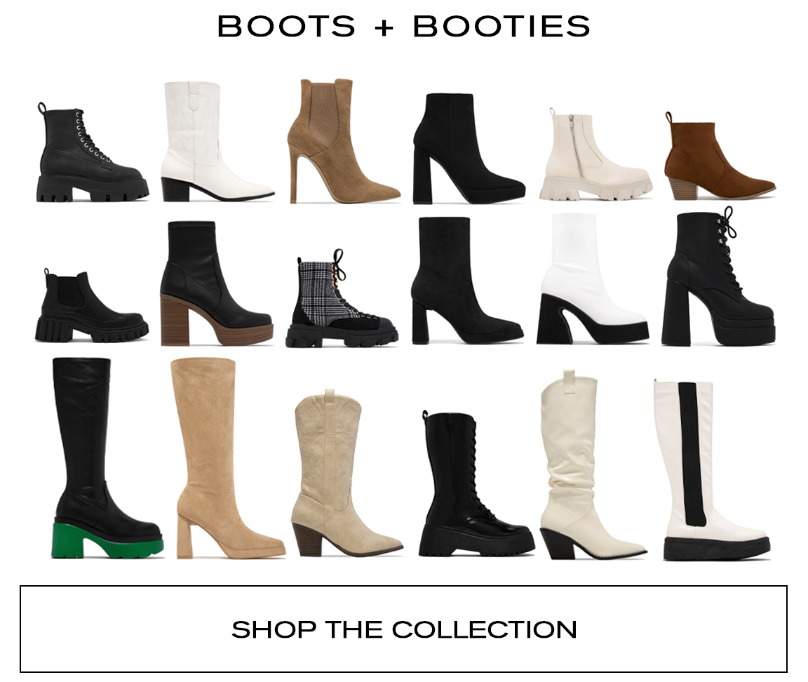 BOOTS BOOTIES A. AR a SHOP THE COLLECTION 